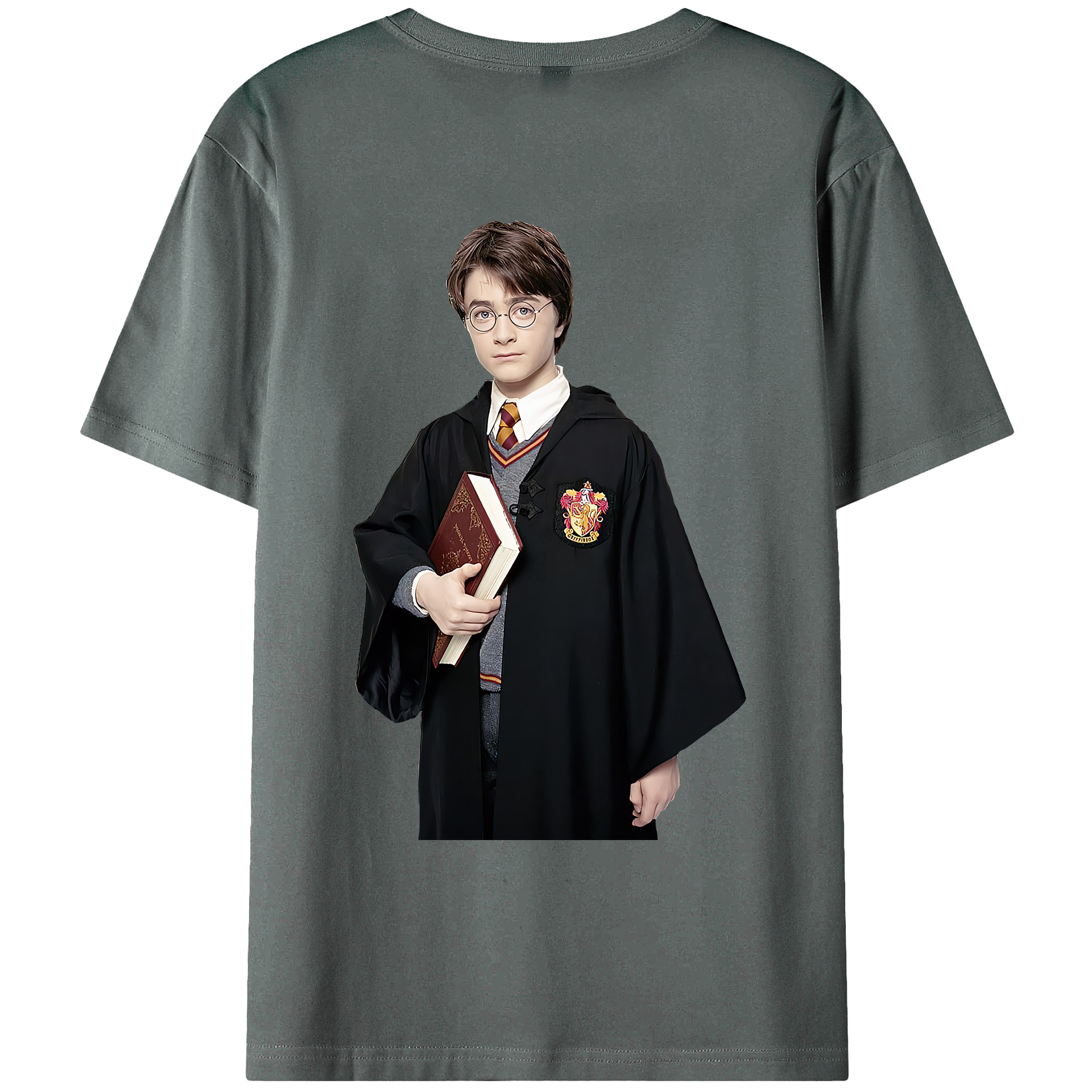 （画像用） Harry Potter ハリー・ポッターシリーズ 綿100％ メンズ半袖Tシャツ（バックプリント） 通気性